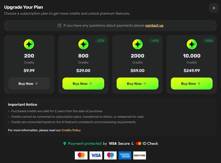 aipose pricing options
